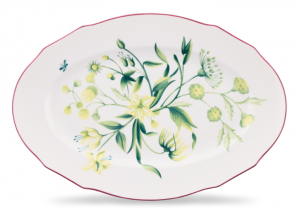 Ginori Florenza Acanto Oval Flat Platter - 14.5"